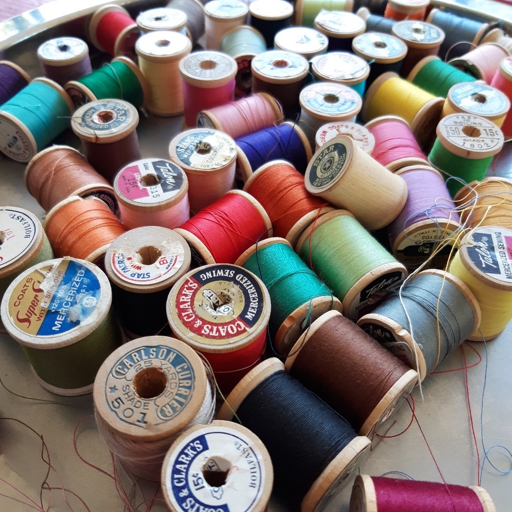 65 Vintage Wooden Spools